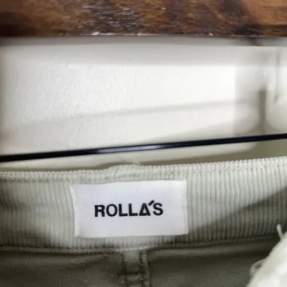 ROLLAS x ANTHROPOLOGIE Corduroy Original High-Rise Straight-Leg Jeans {BB25}